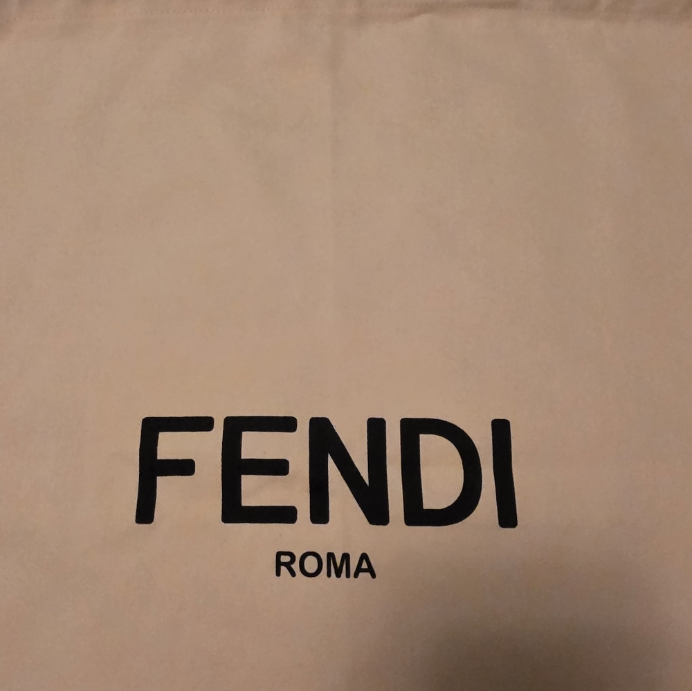 Fendi Roma Large Beige Drawstring Dust Bag – Authentic Storage Bag - Picture 2 of 6